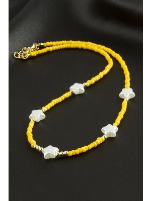 Ahes Shopping Yıldız Inci Kum Boncuk Kolye