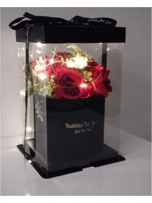Kırmızı LED Işıklı Sevgililer Günü Sürprizi, Romantik ve Şık Hediye