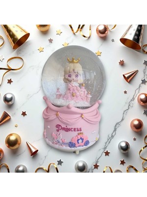Işıklı Müzikli Şato Kralice Cam Kar Küresi Orta Boy, Şıklık ve Eğlence Bir Arada