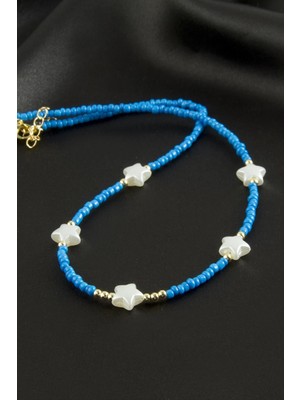 Ahes Shopping Yıldız İnci Kum Boncuk Kolye