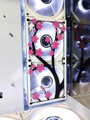 Sakura Çiçeği 120X240 mm Oyun Pc Aksesuarı, Masaüstü Bilgisayar Fan Kapağı