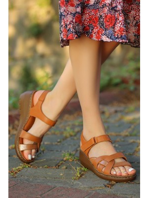 Vrp-10 Dolgu Taban Hakki Deri Sandalet