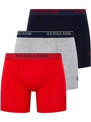 U.S. Polo Assn. Erkek 3'lü Uzun Paçalı Boxer