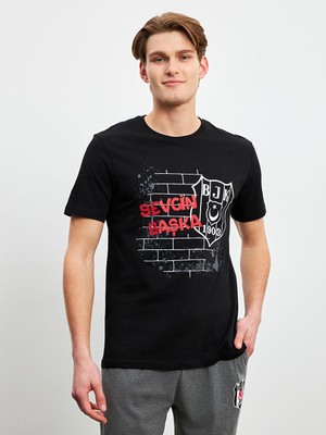 Lc Waikiki Yeni Sezon Standart Kalip Besiktas Baskili Erkek Pijama Takimi - S5LI53Z8