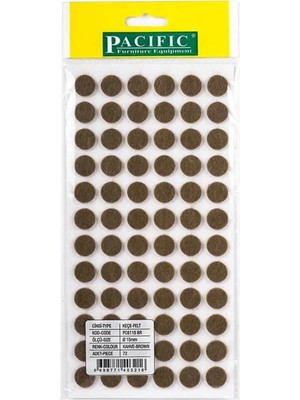 72 Adet Yapışkanlı Sandalye, Masa, Koltuk Altı Parke Koruma Keçesi, Yuvarlak, 1,5 cm
