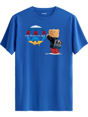 Barış Ayıcık Tasarım Regular Uniseks Tişört %100 Pamuk Kumaş