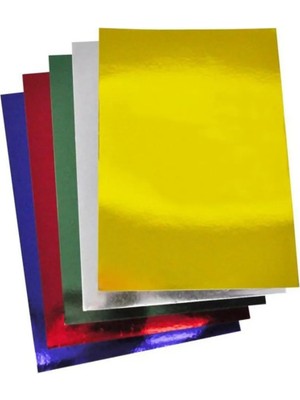 A4 Boy Metalik Fon Kartonu Aynalı Karton 20X30 cm 10 Lu 1 Paket  200 gr x 2 mm