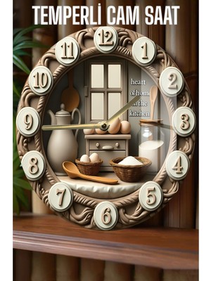 Şıklık ve Dayanıklılığı Bir Arada Sunan 3D Görünümlü Temperli Cam Saat – 33 cm CSDW145