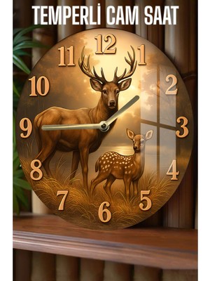 Doğanın Huzurunu Evinize Taşıyan 3D Görünümlü Temperli Cam Saat – 33 cm CSDW184