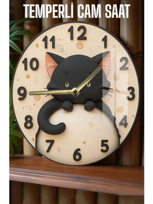 Şıklığın ve Dayanıklılığın Buluştuğu Tasarım! 3D Görünümlü Temperli Cam Saat – 33 cm CSDW290