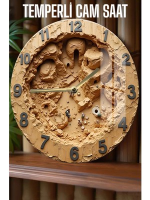 Zamanı Şıklıkla Yakalayın! 3D Görünümlü Temperli Cam Saat – 33 cm CSDW070