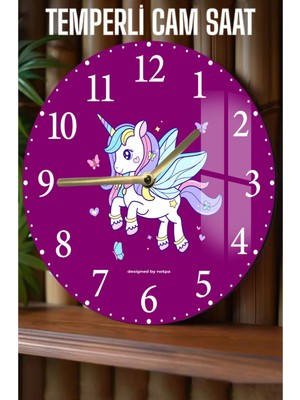 Renkli Dünyaların Zamanı! 3D Görünümlü Temperli Cam Saat – 33 cm CSDW041