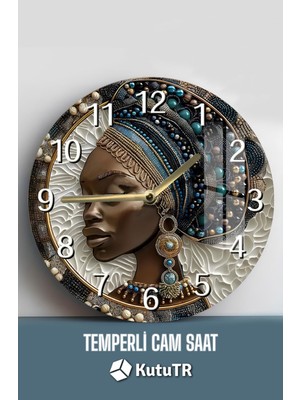 Şıklığın Yeni Adı: 3D Görünümlü Temperli Cam Saat – 33 cm CSDW358