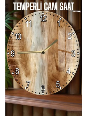 Zamanı Şıklıkla Yakalayın! 3D Görünümlü Temperli Cam Saat – 33 cm CSDW024