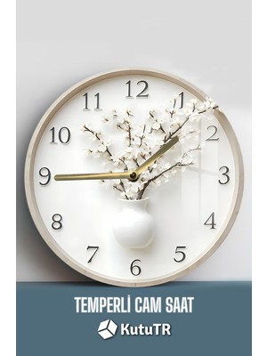 Şıklığıyla Göz Alan Temperli Cam Saat – 33 cm CSDW322