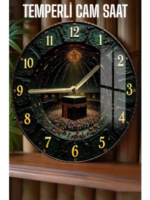 Modern ve Şık Tasarım 3D Görünümlü Temperli Cam Saat – 33 cm CSDW286