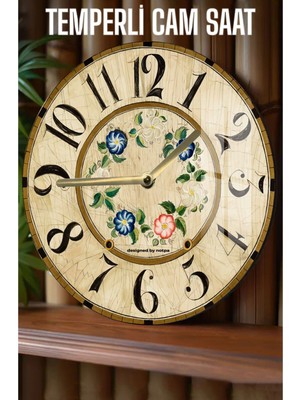 Zarif ve Dayanıklı: 3D Görünümlü Temperli Cam Saat – 33 cm CSDW040