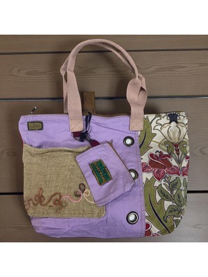 Vintage Salaş Çok Renkli Orta Boy Günlük Seyahat Gezi Omuz Çantası 36CMX34CM