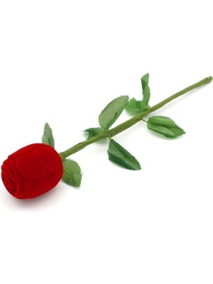 Kırmızı Gül Şeklinde Yüzük Saklama Kutusu, Şık ve Kullanışlı Hediye Kutusu