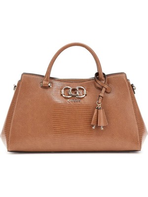 Guess Salınge Luxury Satch Kadın Omuz Çantası Lizard PU Materyal ile Şık Tasarım -KG962406