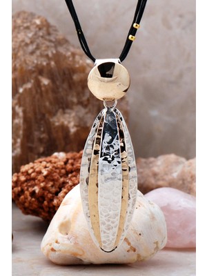 Sümer Telkari Çeliç Dövme El Yapımı Gümüş Kolye 6797