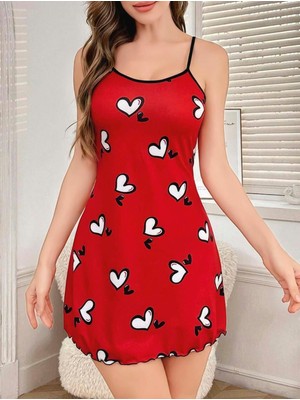 Ruselin 14803 Kadın  Desanlı  Pamuklı Kısa Elbısese