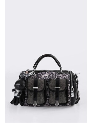 Kiwer Siyah Cilt Omuz Çantası