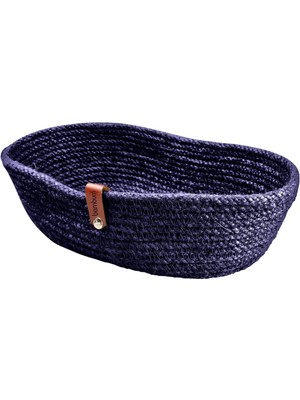 Küçük Oval Sepet, Şık ve Kullanışlı, Lacivert Renk