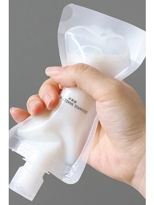 Turuncu 3'lü Seyahat Seti, Kapaklı Plastik Kozmetik Kabı, Losyon, Sabun, Şampuan, Krem