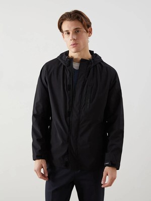 LC Waikiki Lcwaıkıkı Kapüşonlu Erkek Mont L Beden Düz Desenli Su Geçirmez İnce Polyester Kumaş