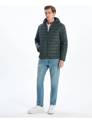 Lcwaıkıkı  Standart Kalıp Kapüşonlu Erkek Şişme Mont  (W5)