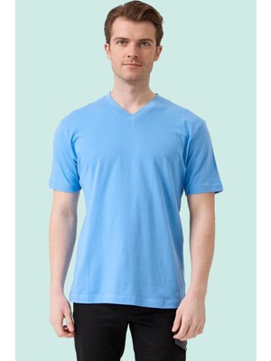 V Yaka 100 Pamuk Penye Tshirt Is Gvenligi Galanthus Shirt Nefes Alabilir Rahat Şık Tasarım