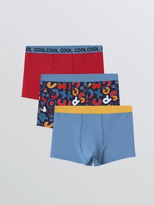 Lcw Kids  Baskılı Erkek Çocuk Boxer 3'lü  (W5)