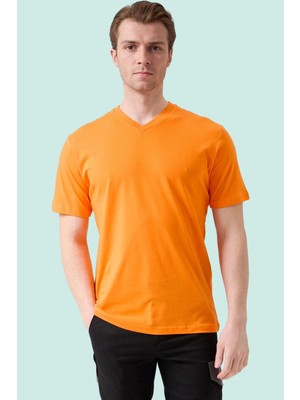 V Yaka 100 Pamuk Penye Tshirt Is Gvenligi Galanthus Shirt Nefes Alabilir Rahat Şık Tasarım