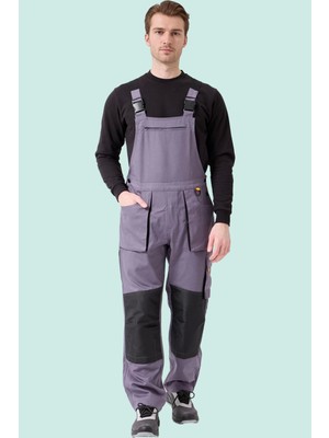 Erkek Gabardin Bahçıvan Tulum Isg Baccata Iş Güvenliği Kot Salopet Denim Çok Cepli