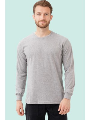 Uzun Kollu Tshirt 50 Pamuk Polyester Gaura Basic Shirt Rahat Şık Tasarım Günlük Kombinler
