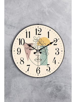 36 cm Gerçek Cam Akar Saniye Sessiz Mekanizma Duvar Saati