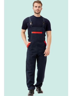 Iş Güvenliği Tulumu Koyu Detaylı Gabardin Nandina Bahçıvan Tulum Konforlu Şık Kıyafeti