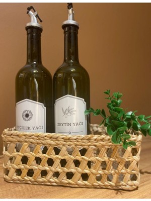 Dekoratif Kahverengi Hasır Sepet, Çok Amaçlı ve Şık Tasarım.