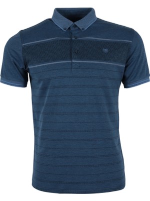 Erkek Tişört Polo Yaka Normal Kesim Desenli RAR01319