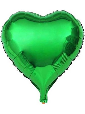 1 Adet 18 Inç 45 cm Kalp Folyo Balon Yeşil