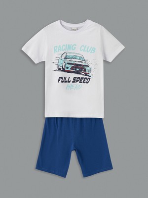 Lc Waikiki Yeni Sezon Bisiklet Yaka Erkek Cocuk Sortlu Pijama Takimi - S5L865Z4