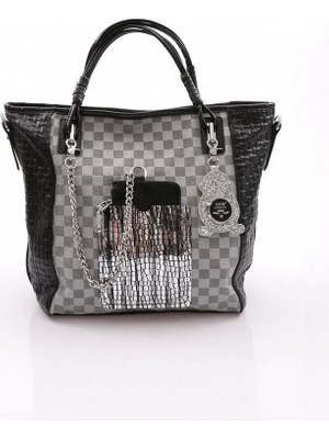 Avaj Siyah Cilt Omuz Çantası