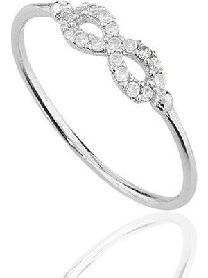 Sonsuz  Taşlı Zirkon  925 Ayar Gümüş Kadın Yüzük