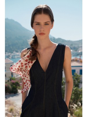 Desenli Pamuklu Fular