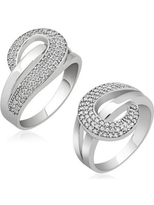 Zirkon Taşlı  925 Ayar Gümüş Kadın Yüzük