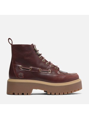 STONE STREET MID LACE UP BOOT Kadın Burgundy Full Grain Bot TB0A27YZEIW1