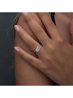 Baget 925 Ayar Gümüş Kadın Yüzük