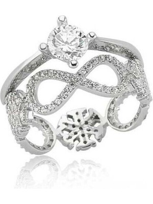 Sonsuzluk 925 Ayar Gümüş Kadın Yüzük