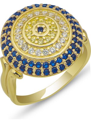 Nazarlı Gold  925 Ayar Gümüş Kadın Yüzük